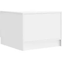 vidaXL Couchtisch mit Schubladen Weiß 49 x 50 x 37 cm Holzwerkstoff