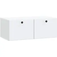 vidaXL Wandmontierter TV-Schrank 78,5 x 41 x 30 cm Weiß Holzwerkstoff