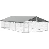 vidaXL Outdoor-Hundezwinger mit Dach 600x300x150 cm