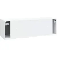 vidaXL Wandmontierter TV-Schrank Weiß 98 x 31 x 30 cm Holzwerkstoff