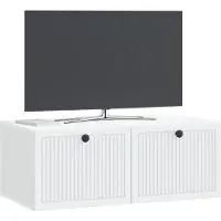 vidaXL Wandmontierter TV-Schrank Weiß 78,5 x 41 x 30 cm Holzwerkstoff