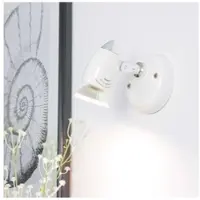 Licht-Erlebnisse Moderne Wandlampe COLVILLE Weiß Metall Glas GU10 35W Wandleuchte Schlafzimmer Wohnzimmer Flur