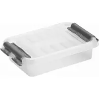 Sunware Aufbewahrungsbox mit Deckel 0,2 Liter Kunststoff 77x30x118mm transparent Packung mit 12 Stück