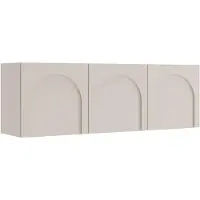 Selsey Arkadia - TV-Lowboard 3-türig mit gefrästen Fronten, Kaschmirgrau 150 cm