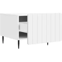 vidaXL Couchtisch mit Schubladen Weiß 49 x 50 x 42 cm Holzwerkstoff