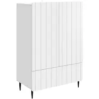 vidaXL Sideboard Weiß 66 x 34,5 x 97 cm Holzwerkstoff