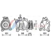 Ava Cooling Kompressor, Klimaanlage BWAK498