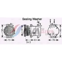 Ava Cooling Kompressor, Klimaanlage DWAK091