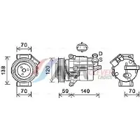 Ava Cooling Kompressor, Klimaanlage CTK065