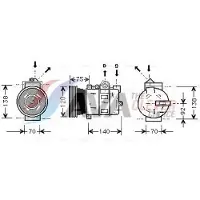 Ava Cooling Kompressor, Klimaanlage AUAK043