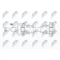 NTY NPW-VW-189 Antriebswelle Hinten Links Hinten Rechts für VW Touareg (7LA, 7L6, 7L7)