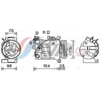 Ava Cooling Kompressor, Klimaanlage VOK183