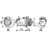 Ava Cooling Kompressor, Klimaanlage BWAK408