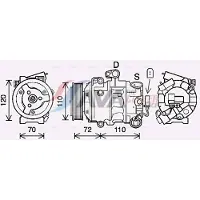 Ava Cooling Kompressor, Klimaanlage SAK026