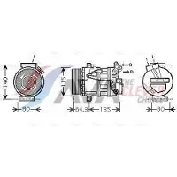 Ava Cooling Ava Quality Cooling Kompressor, Klimaanlage RTAK394