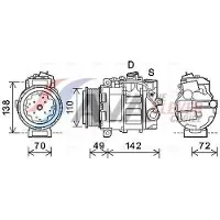 Ava Cooling Kompressor, Klimaanlage MSK644