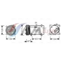Ava Cooling Kompressor, Klimaanlage PEAK066