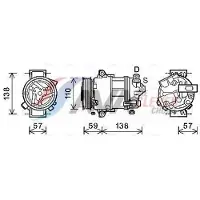 Ava Cooling Kompressor, Klimaanlage ALAK133