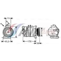 Ava Cooling Kompressor, Klimaanlage VOK143