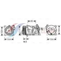 Ava Cooling Kompressor, Klimaanlage VOK059