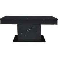 58 aufm Kessel Couchtisch Höhenverstellbar Else 1 110x59x60 Holz Keramikoptik Schwarz