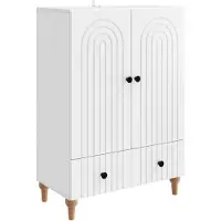vidaXL Sideboard Weiß 66 x 34,5 x 95 cm Holzwerkstoff
