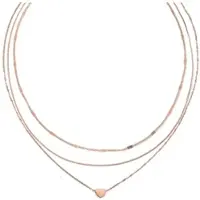 Hey Happiness Vergold. Layering Halskette Set Edeletstahl in Rosagold - (L) 40-48 cm, 46-51 cm | Gr.: onesize