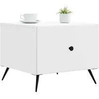 vidaXL Couchtisch mit Schubladen Weiß 49 x 50 x 40 cm Holzwerkstoff