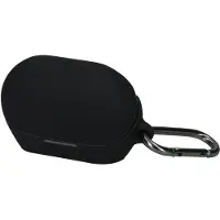 Kwmobile Schutzhülle für JBL Soundgear Clips Hülle - TPU Silikon Case für Kopfhörer Ladecase - stoßfestes Cover mit Karabiner - Schwarz