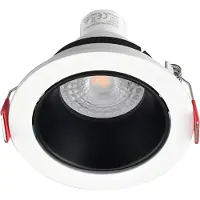 Braytron Einbaustrahler GU10 Ø75mm Einbaurahmen + 4500K Neutralweiß Leuchtmittel inkl. GU10 Fassung Weiß / Schwarz