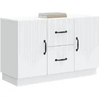 vidaXL Sideboard Weiß 89 x 34,5 x 57 cm Holzwerkstoff