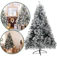 OEM 150 cm Lebendige Weihnachtsbaum mit Schnee & Eis - Schöne Grün-Weiß-Schneedecke - Inklusive Standard - Erstelle eine Zauberhafte Weihnachtsstimmung