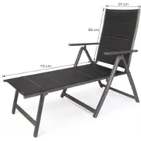 Linder Exclusiv GmbH LEX Capri Gartenliege 70 x 140 x 105 cm