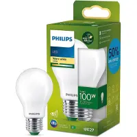 Philips Filament-Lampe, Milchglas, 100W A60 E27, 7,3 W, 100 W, E27, 1535 lm, 50000 h, Warmweiß
