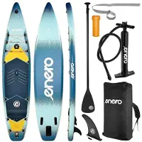 Enero SUP Board aufblasbar 384 x 81 cm – Stand Up Paddle Komplettset