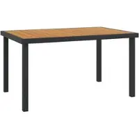 Furnicato Gartentisch Braun 140x90x74 Cm Aluminium Und Wpc