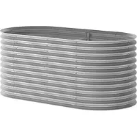 OK-Living Hochbeet Silber 200 x 100 cm, Model 54724