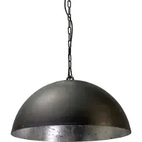 Masterlight Pendelleuchte Larino 1-flammig Stahl Schwarz-Blattsilber Ø50cm