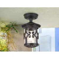 ELSTEAD Hereford Außen-Deckenleuchte E27 26cm Schwarz