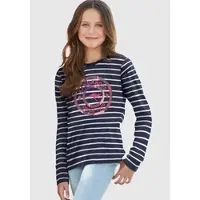 Kangaroos Langarmshirt "Ringelshirt mit Paillettenapplikation" taillierte Passform, aus Jerseystoff