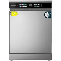 Cecotec Bolero Aguazero 6210 Inox D, Freistehend, Standardgröße (60 cm), Edelstahl, Berührung, Schublade, 15 Maßgedecke