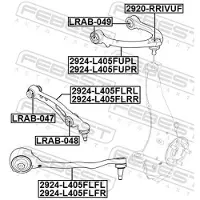 FEBEST 2924-L405FLRR Querlenker Vorne Unten Rechts für LAND ROVER Range Rover Sport (L494)