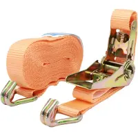 Baumarktplus 4x Profi Ratschen Spanngurt 2 Teilig 6m 0,8t 800kg TÜV GS Orange
