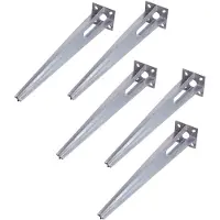 Baumarktplus 5x Bodenhülse Durchmesser 40mm 50cm Länge Verzinkt 100x100mm