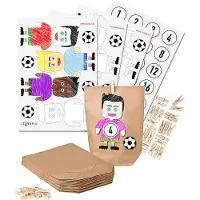 Itenga Ausmal Basteladventskalender Fußball zum Selberbefüllen