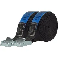 Baumarktplus 2x Profi Spanngurt Klemmschloss Auto 1 Teilig 6m 250 kg Schwarz