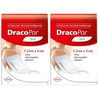 Dräco Dracopor Wundverband 5x7,2 cm steril 2x 2x50 St Pflaster