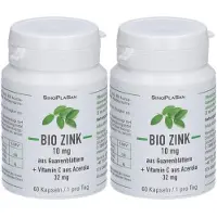 SinoPlaSan BIO Zink 10 mg aus Guavenblatt mit Bio Vit.C HKP 2x 2x60 St Hartkapseln