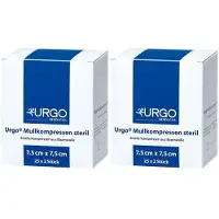 Urgo Mullkompressen 7,5x7,5 cm steril 2x 2x25x2 St Kompressen