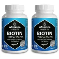 Vitamaze Biotin 10 mg hochdosiert vegan Tabletten 2x 2x180 St